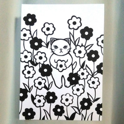 【切り絵】原画　A5サイズ　flower garden 1枚目の画像