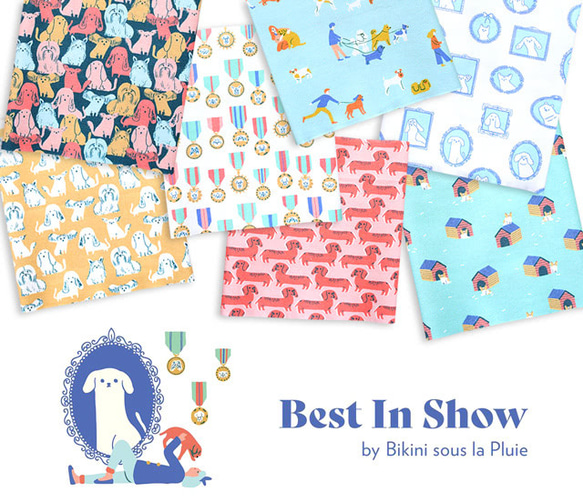 カットクロス Paintbrush Studio Fabrics Best in Show Dog Frames 7枚目の画像