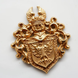 ヴィンテージ　真鍮製エンブレム　紋章【イーグルA】1個 2枚目の画像