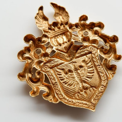 ヴィンテージ　真鍮製エンブレム　紋章【イーグルA】1個 3枚目の画像