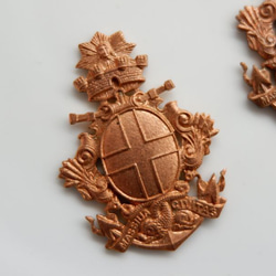 フランスヴィンテージ　エンブレム　紋章【マルセイユA】2個 2枚目の画像