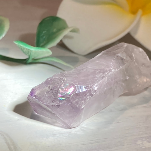 レインボー アメジスト 置物 天然石 ］ パワーストーン開運グレー色