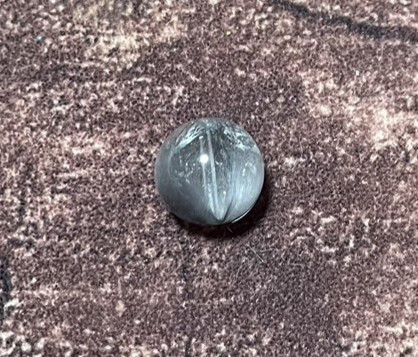 CYA 【白銀針水晶 プラチナ タイチン ブルッカイト ルチルクォーツ 14.5mm玉 1粒売】 天然石ビーズ　現物