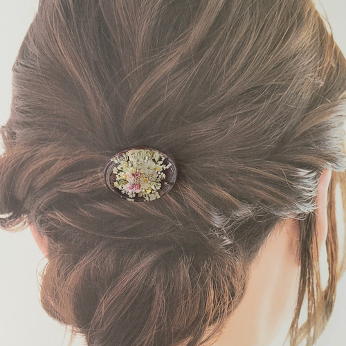 もちもち　レジンヘアゴム　ポニーフック　ドライフラワー レジンヘアゴム ポニーフック ドライフラワー No.156