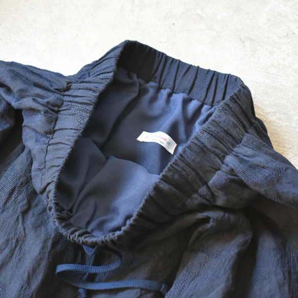 棉亞麻布材質帶來清爽感的桐生編織裙子[SOSK253S] 第9張的照片