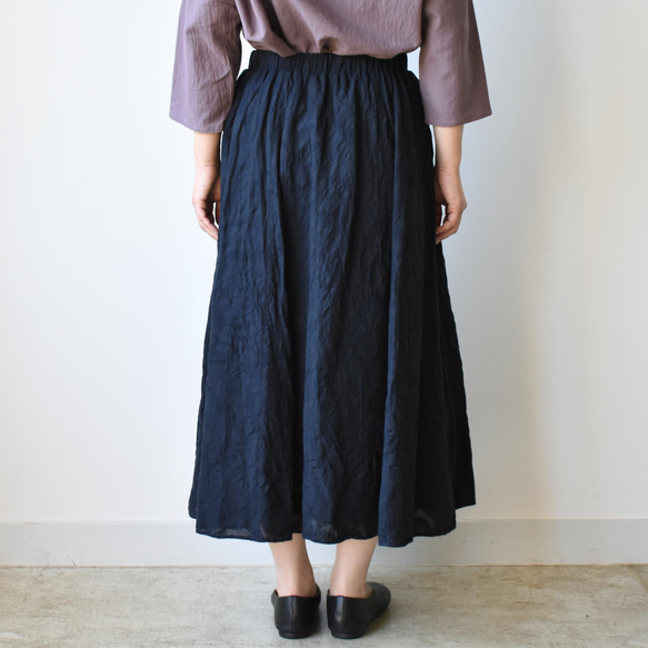 綿麻素材が清涼感を演出する桐生織スカート【SOSK253S】 