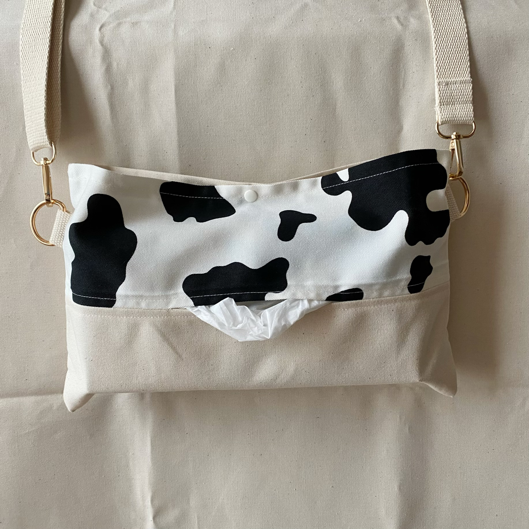 449.【ファスナー付】ショルダーティッシュケース お散歩バッグ 保育士  