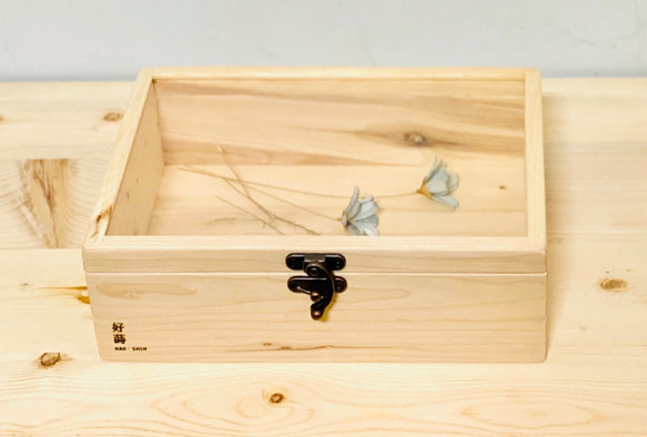 シンプルな透明蓋付き木箱 No.1 [23 x 15 x 8.7] - あなたの家に温もりを与えます 4枚目の画像