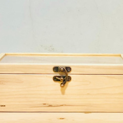 シンプルな透明蓋付き木箱 No.1 [23 x 15 x 8.7] - あなたの家に温もりを与えます 3枚目の画像