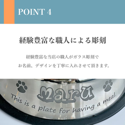 名入れ プレゼント 食器 ペット用品 ネーム入り ステンレス フードボウル SML 犬用 猫用食器 ドッグフード入れ 6枚目の画像