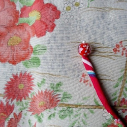 ７１４７　花柄の着物で作った和風財布・ポーチ＃送料無料 10枚目の画像