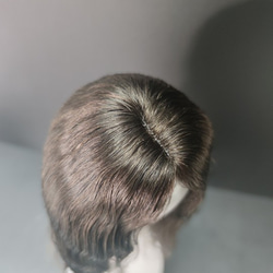 bjd人形 マルチボリューム版 ナチュラルブラックに近いダークブラウン ミディアム分け ゴム入りヘアネット 頭皮シミュレ 4枚目の画像