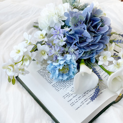 アーティシャルフラワーブーケ　WM 1104 ウェディング　結婚式　前撮り　プリザーブドフラワー　和装　白無垢 5枚目の画像