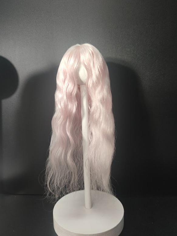 bjd人形 レギュラーヘアバージョン チェリーピンク ミディアムパート 弾性ヘアネット 頭皮のシミュレーション 1/6 3枚目の画像