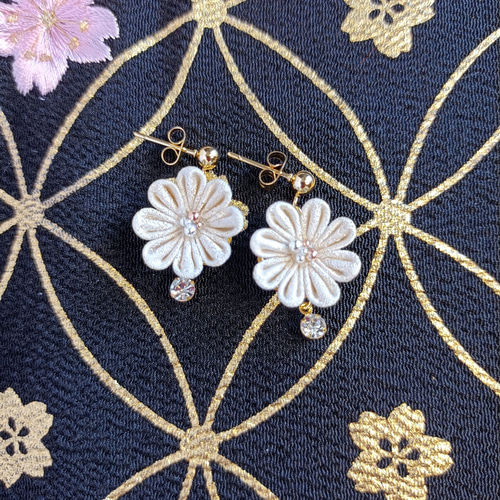 七五三 親子お揃い着物 親子リンクコーデ ハンドメイド ピンク花柄菊 