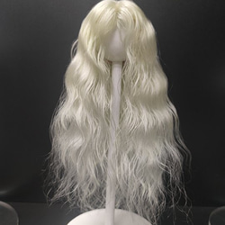 bjd人形 レギュラーヘアバージョン　弾性ヘアネット 頭皮のシミュレーション ライトグリーン髪 1/6 bjdウィッグ 5枚目の画像