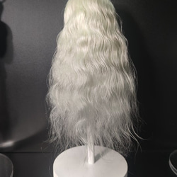 bjd人形 レギュラーヘアバージョン　弾性ヘアネット 頭皮のシミュレーション ライトグリーン髪 1/6 bjdウィッグ 3枚目の画像