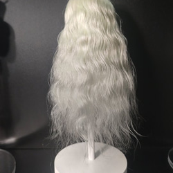 bjd人形 レギュラーヘアバージョン　弾性ヘアネット 頭皮のシミュレーション ライトグリーン髪 1/6 bjdウィッグ 2枚目の画像