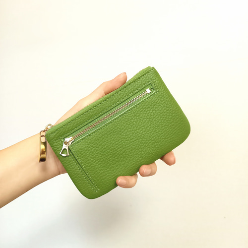 MELON & CO. 本革ミニ財布 緑 ミニ財布 グリーン | Leather+