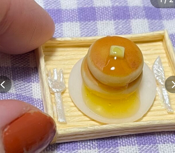 ミニチュアフード:ホットケーキ 1枚目の画像