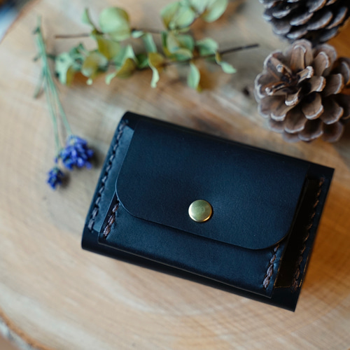 Amazon | [SecretDoor] ブラック 三つ折り財布 レディース 3