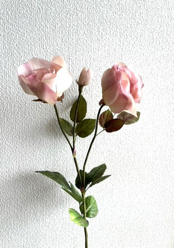 手染め布花　アートフラワー　胡蝶蘭とバラ