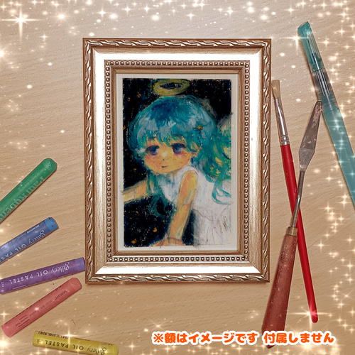 原画1点限り】天国へ行こう 小さなパステル画 絵画 はやの みほ 通販