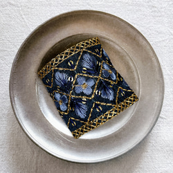 全体刺繍がとってもおしゃれ♡インド刺繍リボンのポニーフック♡太幅