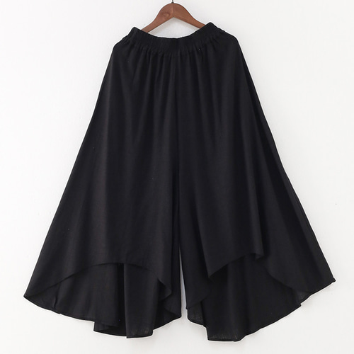 たっぷりギャザーのフィッシュテールフレアパンツ キュロット