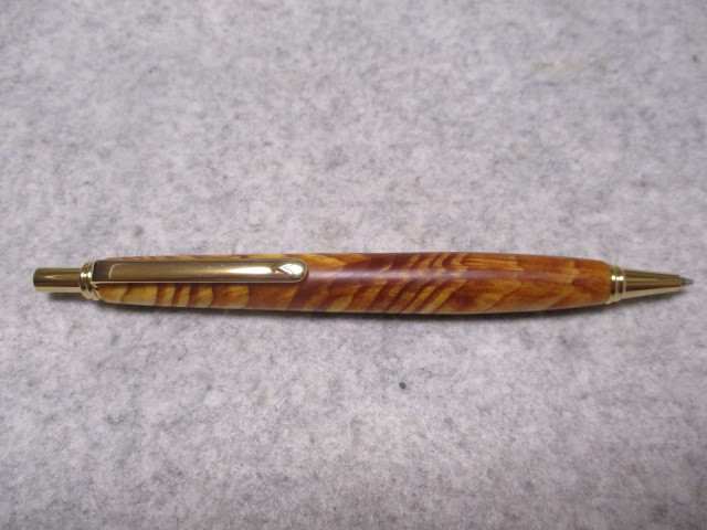 肥松(黒松)ジン　琥珀脂　霜降り　出雲産　樹齢300年　蜜蠟ワックス仕上げ　シャープペンシル(0.5ミリ用)  希少材