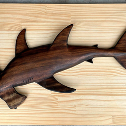 ハンマーヘッド・シャークの壁掛け 立体・オブジェ 工房森の樹 通販