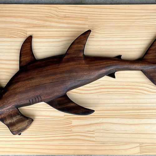 ハンマーヘッド・シャークの壁掛け 立体・オブジェ 工房森の樹 通販