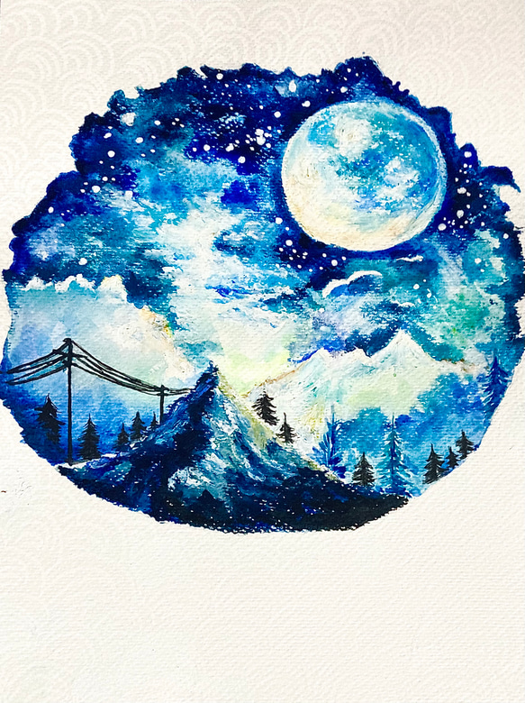幻の星空 油彩絵風景画水彩画 インテリアにおすすめ 絵画 幻の星空 油彩絵風景画水彩画 インテリアにおすすめ 絵画
