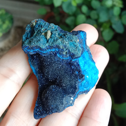 藍銅礦原礦手工銀戒 純銀戒指~ 「思念」~ Azurite Mineral Silver Ring 第15張的照片