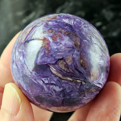 魔女石【紫龍石】球體（圓球）42mm 第6張的照片