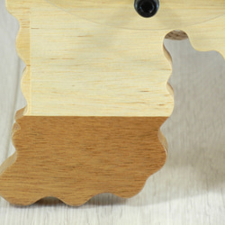 犬形時計　トイプードル （おすわり）【木製（アカシア集成材）】（置き・掛け兼用） 15枚目の画像