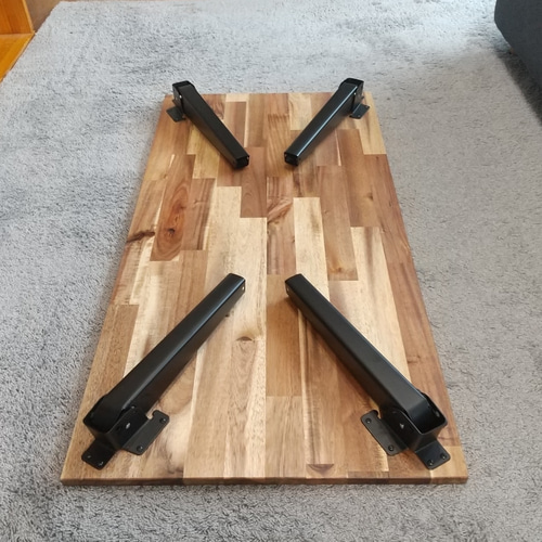 アカシア無垢集成材折りたたみローテーブル【900mm×450mm】 【公式