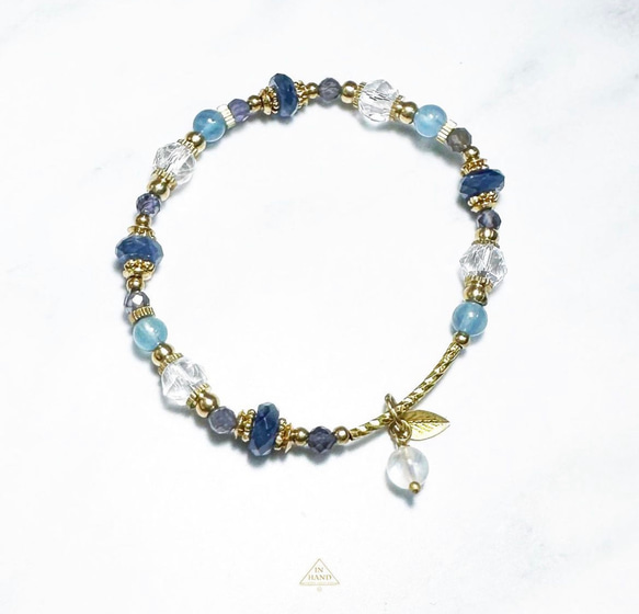 ［海神冠冕-藍晶石 黃銅設計款］ 第2張的照片