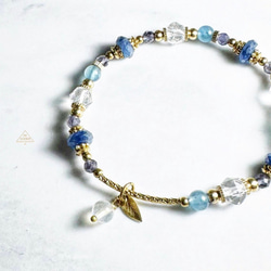 ［海神冠冕-藍晶石 黃銅設計款］ 第3張的照片
