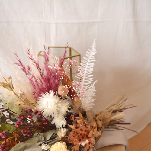 ウェディングブーケ 前撮り ブーケ orange×whiteブーケ 和装婚 前撮り