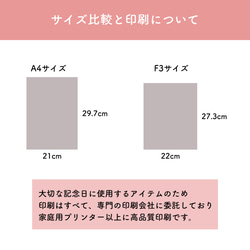 ミモザの花の命名書  足形 手形 オーダー 名入れ ベビーポスター 11枚目の画像