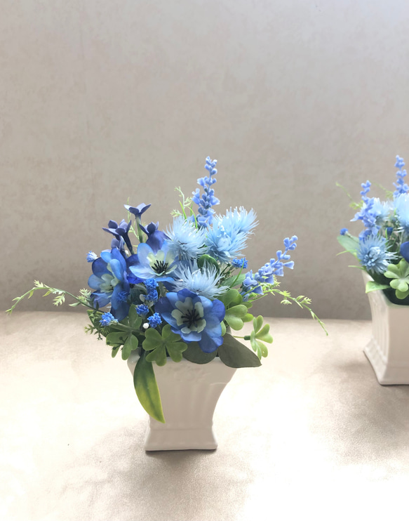 花　フラワー　水彩画　ブルー　ピンク　アートフラワー　青　フラワーアレンジメント 額装絵画☆花の絵 花 フラワー 版画 アクリル画 水彩画 ブルー
