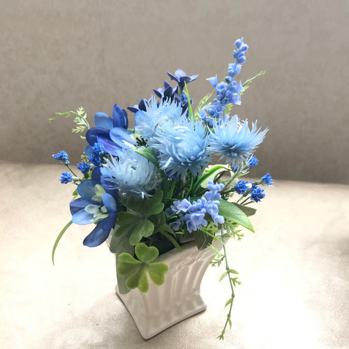 花　フラワー　水彩画　ブルー　ピンク　アートフラワー　青　フラワーアレンジメント 花 フラワー 水彩画 ブルー ピンク アートフラワー 青 フラワー
