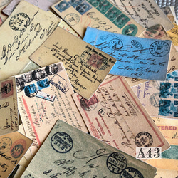 送料無料【A43コラージュ素材】レトロ デザインペーパー 手帳