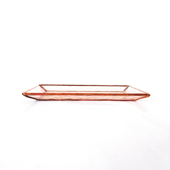 ステンドグラスのアクセサリートレイ　ピュア　ピンク 6枚目の画像