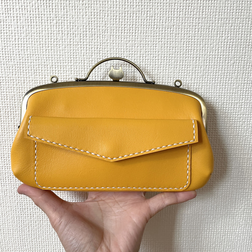 N様ご予約品＊【送料無料】ペコッと押すとパカっと開くネコちゃん口金  