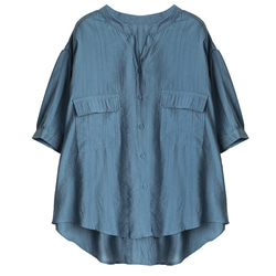 ❤️丈直し無料❤️ゆったり 前開き 涼しい夏のシャツ　半袖 ブラウス レディース 18枚目の画像