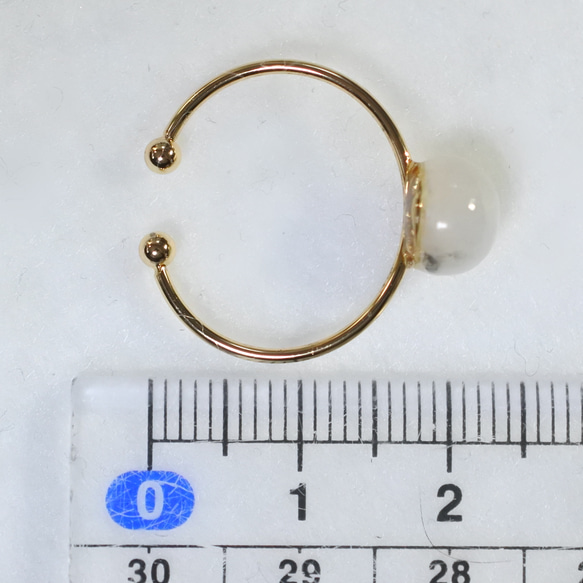 （1 件）彩虹月光石手術用不銹鋼戒指（8 毫米/均碼） 第5張的照片