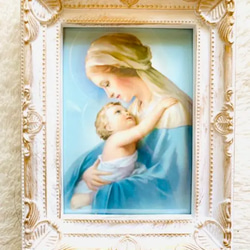 マリア様　絵画　イエス様　聖母　ピクチャー　神様 2枚目の画像