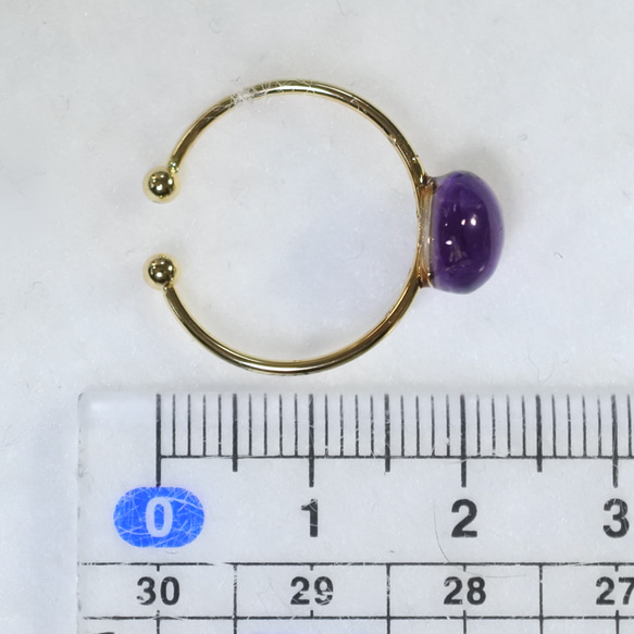 （1 件）紫水晶外科不銹鋼戒指（8 毫米/均碼） 第5張的照片